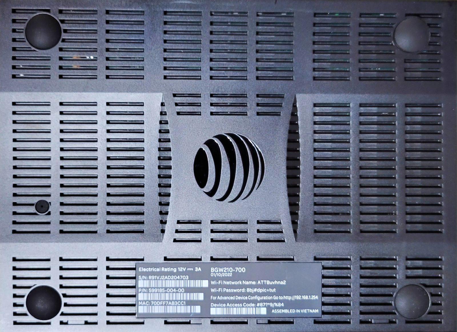 AT&T MODEM BGW210-700