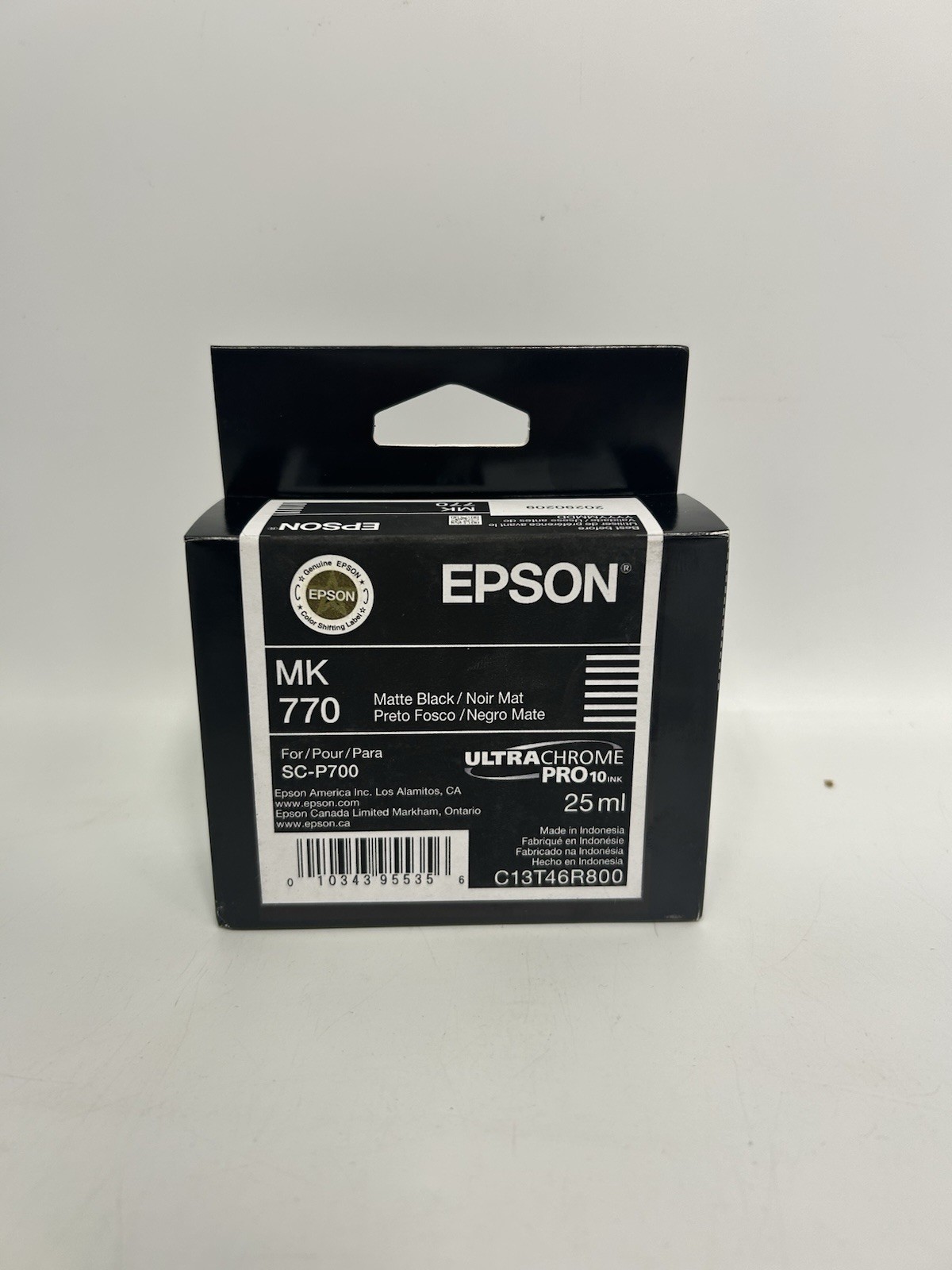 Epson Ultrachrome PRO10 -Ink - Matte Black (T770820) Standard *EXP 02/09/2029*