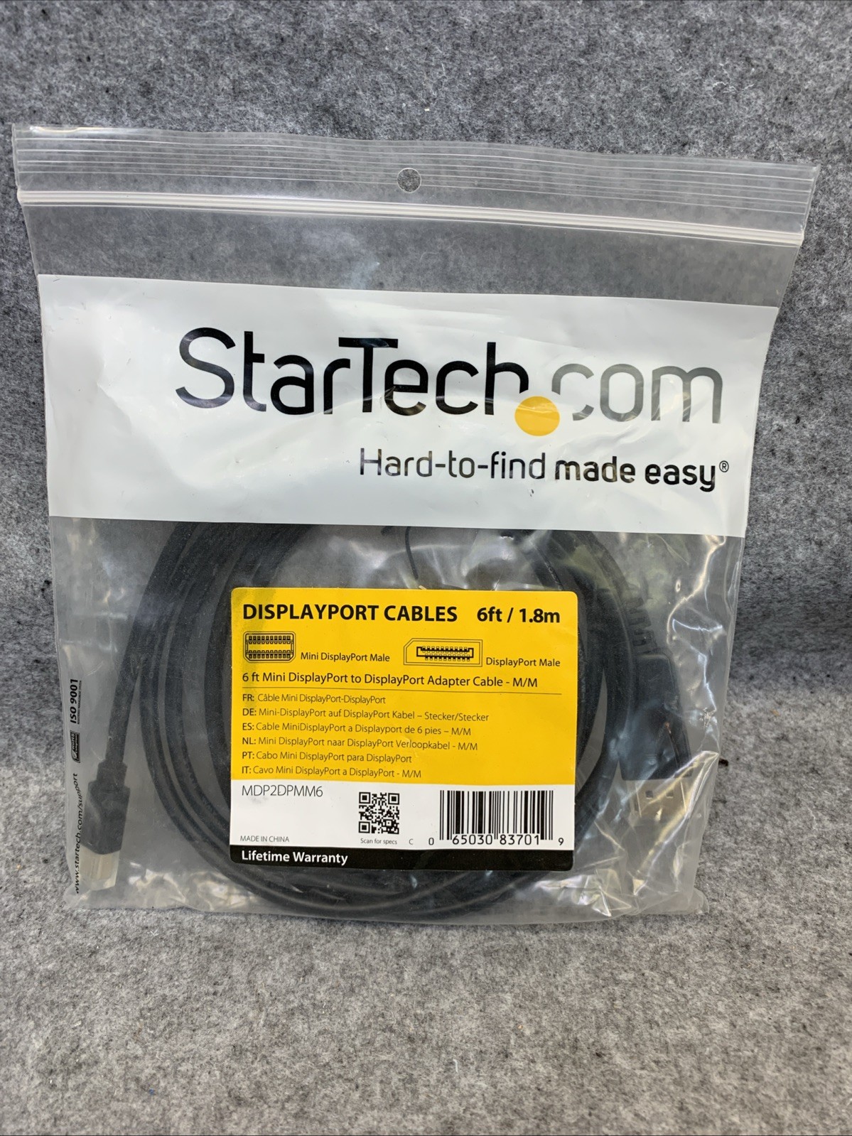 StarTech.com 6FT. Mini DisplayPort to DisplayPort Adapter Cable MDP2DPMM6 - NEW