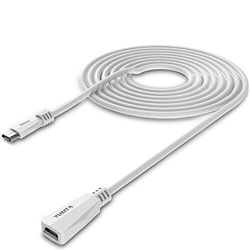 Micro Usb Extension Cable 20Ft Male To Female Extender Cord Zmodo Camera White