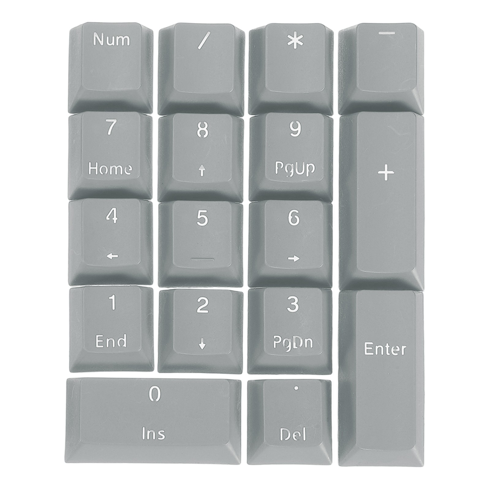 17 Key PBT Keycap Set Mechanical Numeric Keypads for Keyboard Gray]