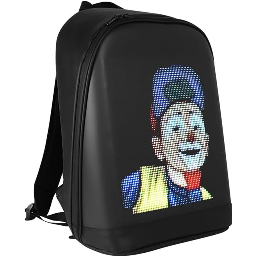 LED Pixel Display Backpack APP Control Programmable Animation Laptop Travel Bag