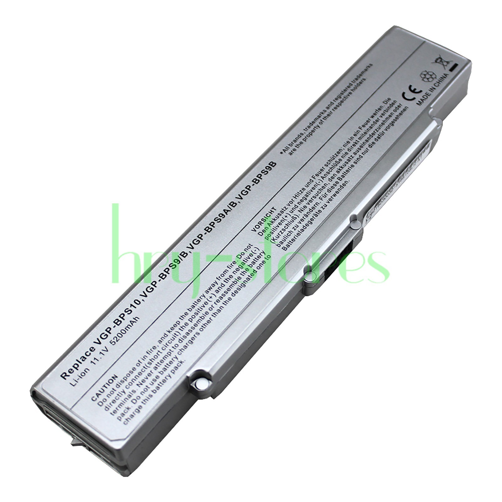 Battery for Sony VGP-BPS9/S VGP-BPS9A/S VGP-BPS9/B VGP-BPL9 VGP-BPS9A/B Silver