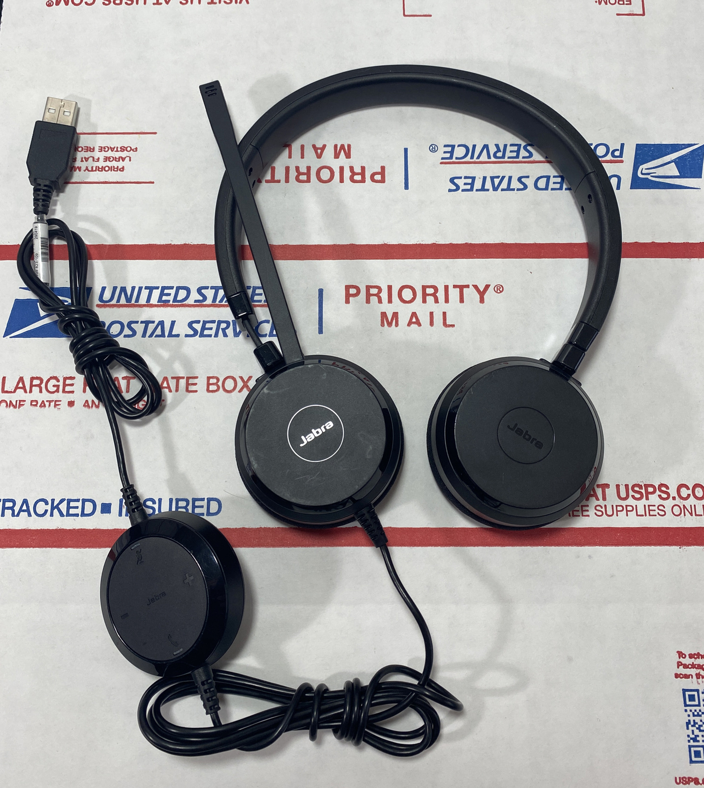 MINT - Jabra HSC016 Evolve Stereo Corded USB Headset -NEXT DAY SHIP - Warranty