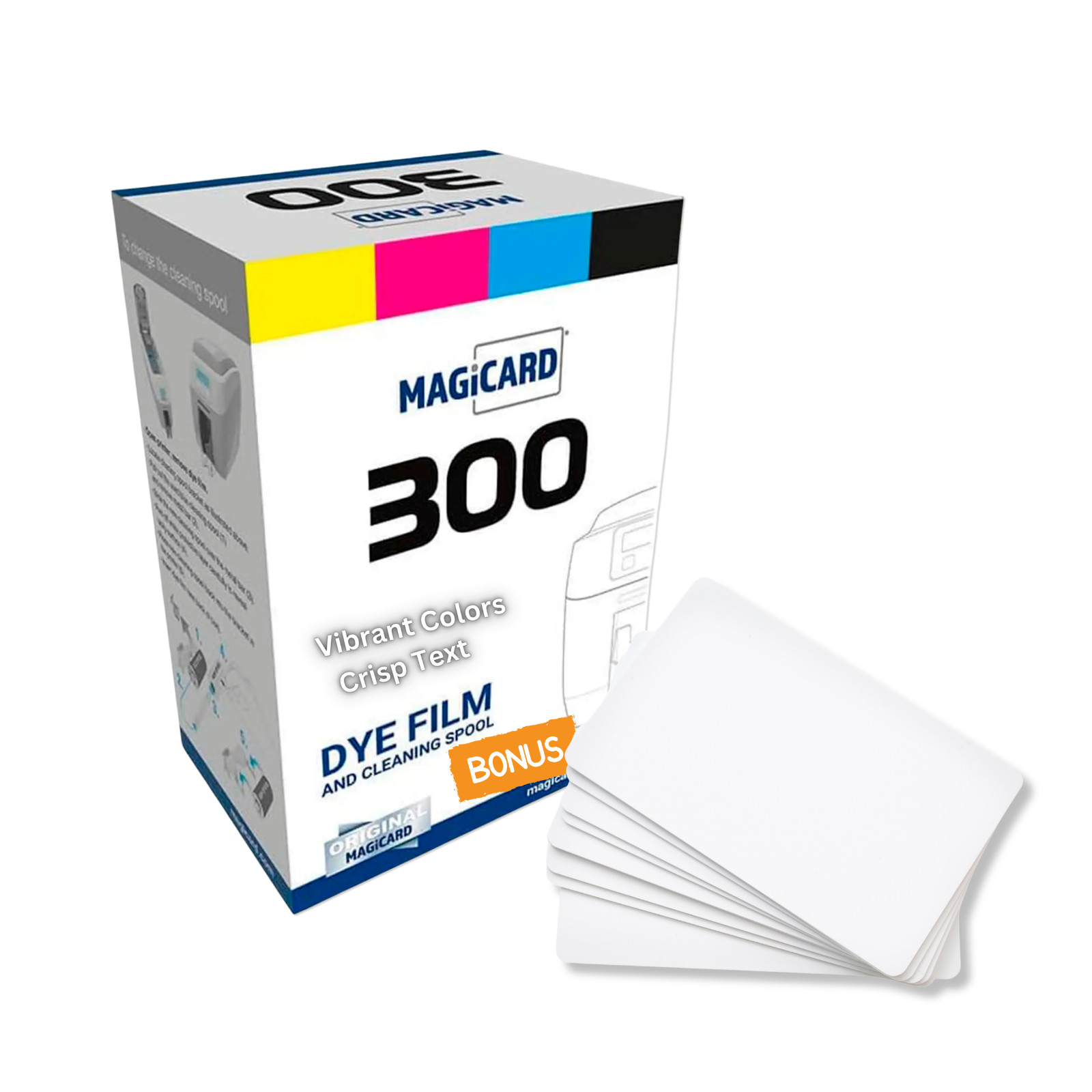 Magicard MC300YMCKO/2 Color Ribbon 300 Prints + Cleaning Spool & 10 Test Cards