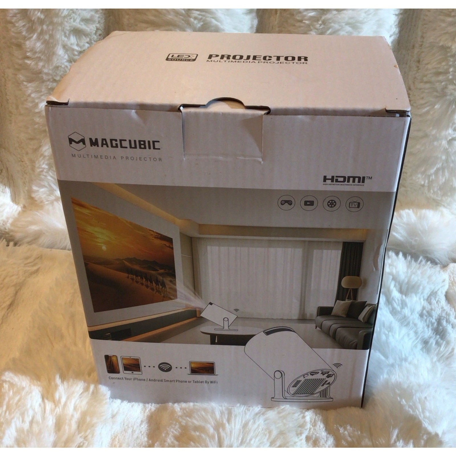 MAGCUBIC HY300PRO LCD Smart Projector 3000 ANSI 720p 180° WiFi HDMI USB