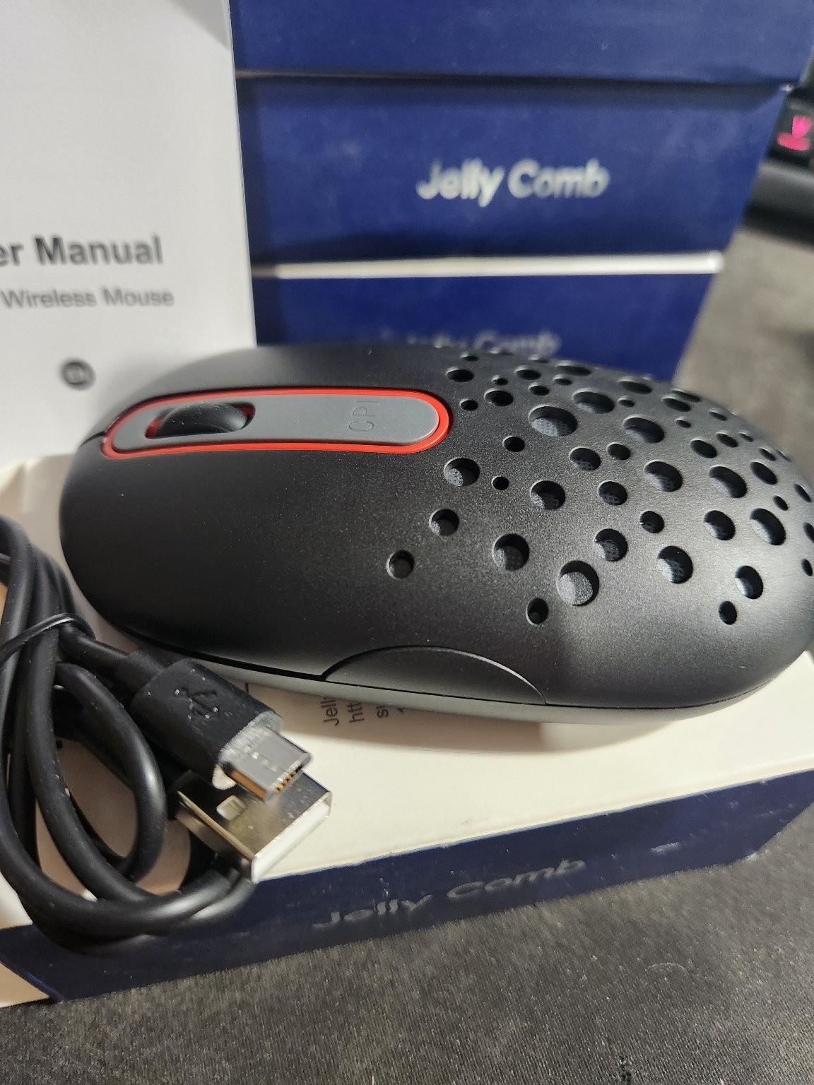 Jelly Comb IWG-DDS01 Wireless Mouse 2.4G Backlit LED Black Comfortable