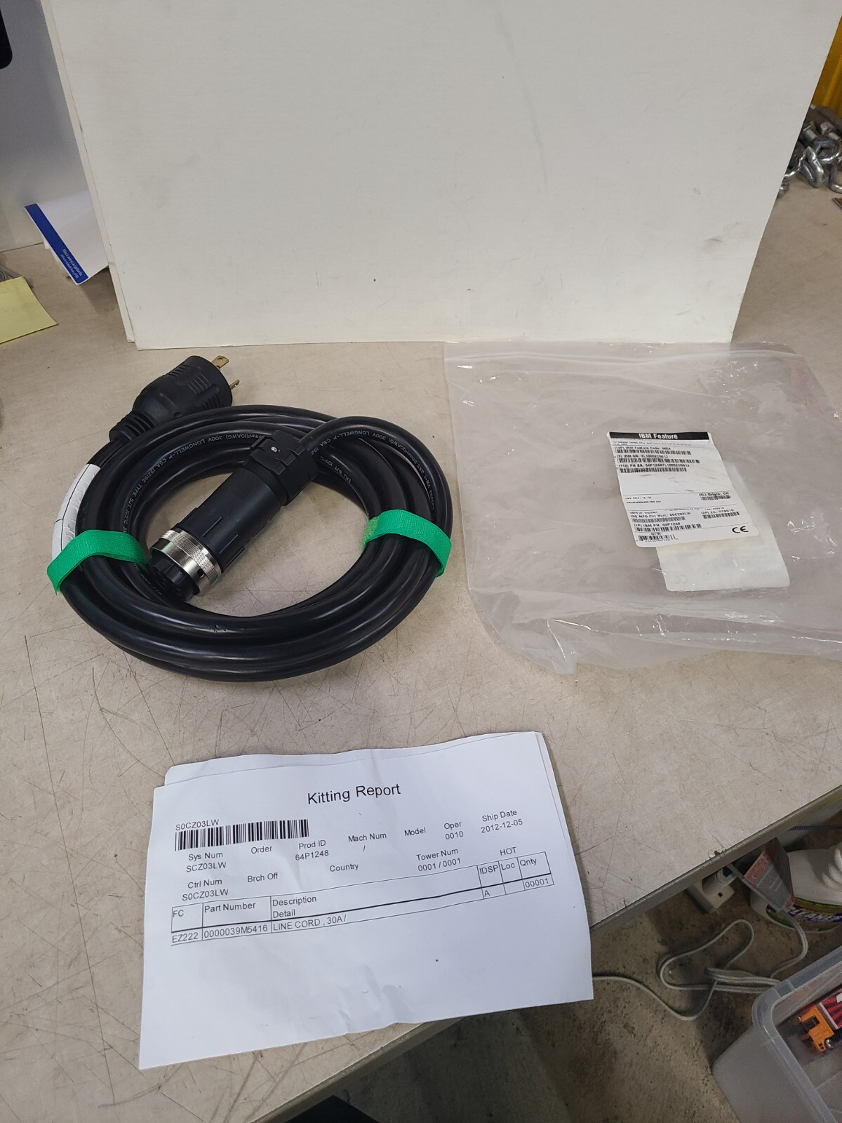 IBM Feature 64P1248 30A Line Cord 64P1248