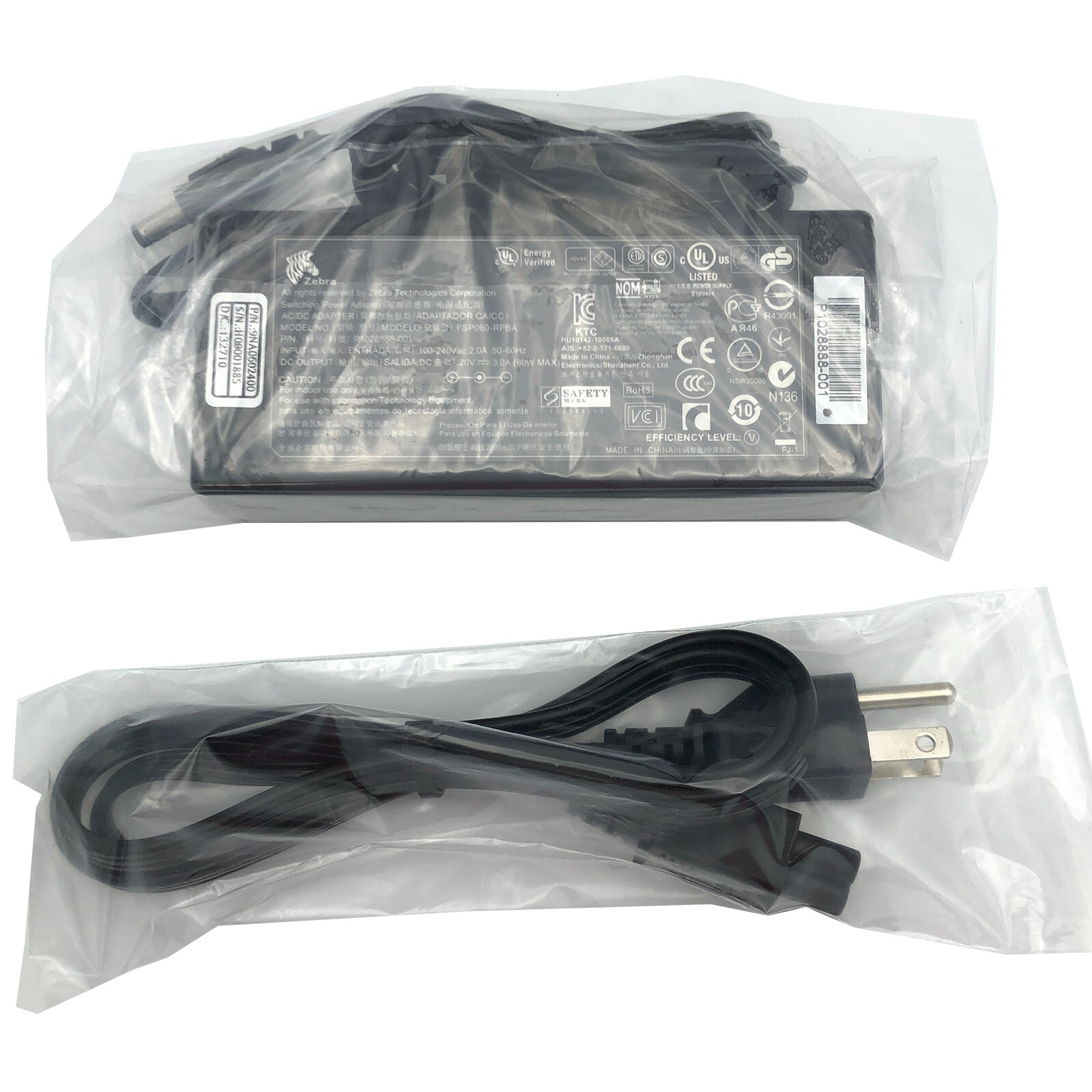 NEW Original Zebra 60W Power Supply Charger Adapter P1076000-006 Charger