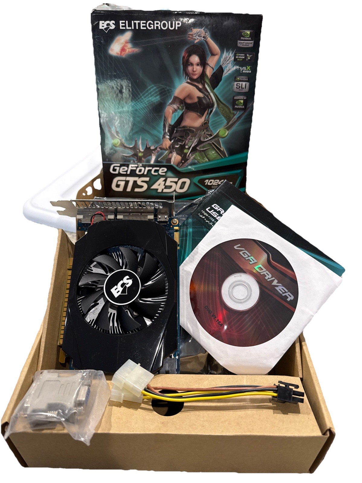 Nvidia ECS GeForce GTS 450 PCI Express 2.0 Graphics Card UNTESTED/FOR PARTS