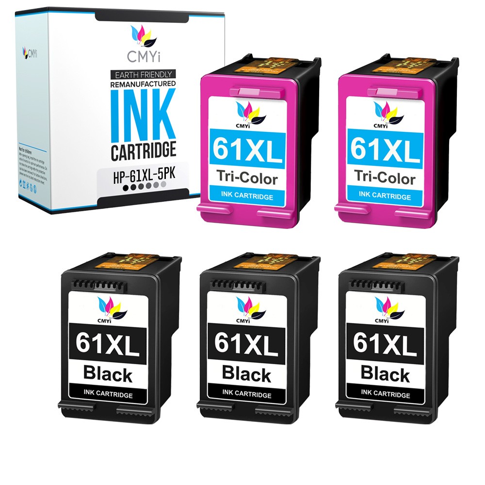 CMYi 5X Compatible 61XL Combo Pack Ink for HP OfficeJet 2620 2622 2624 4630 4631