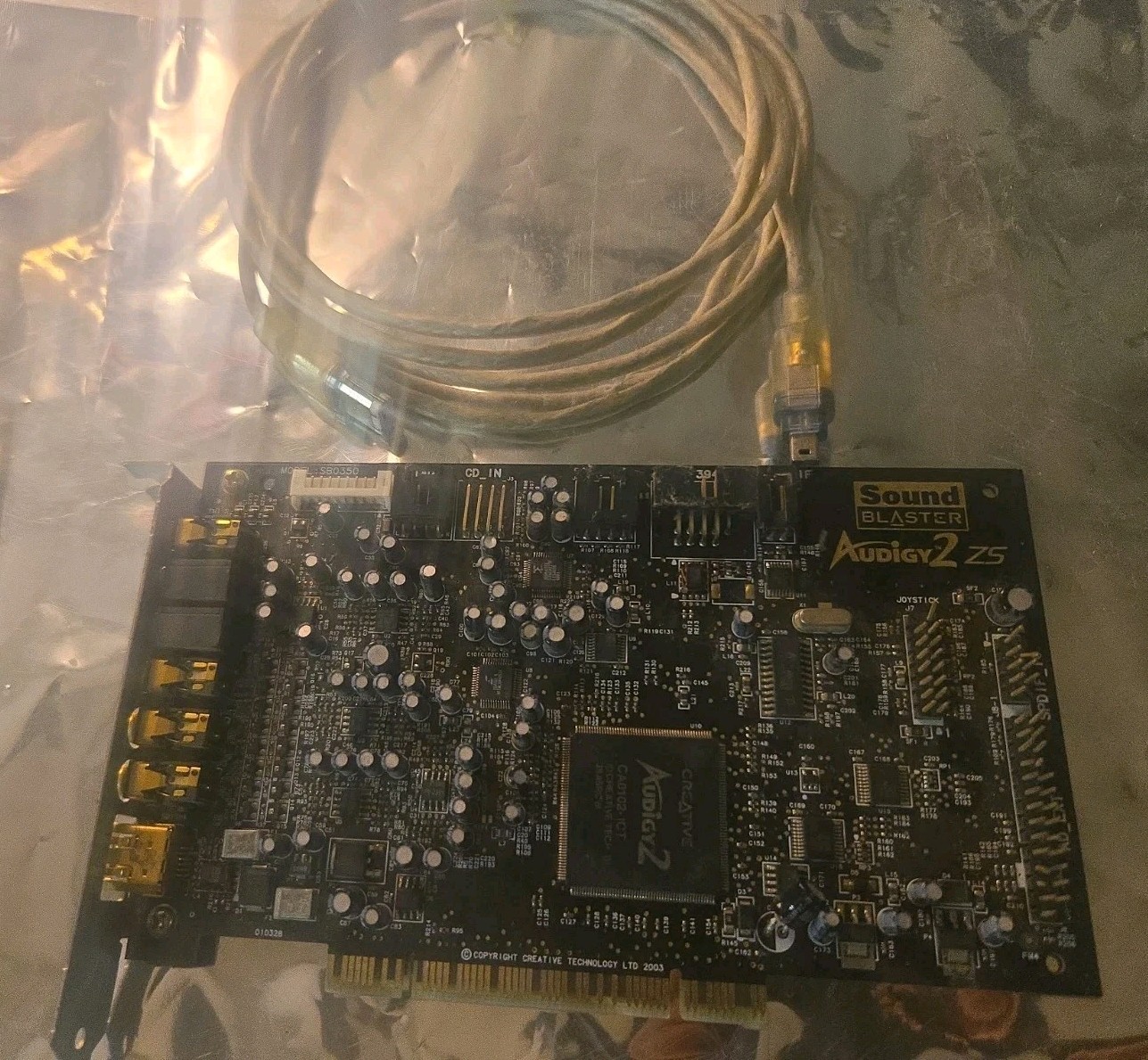 Creative Labs Sound Blaster Audigy 2 ZS PCI  Sound Card SB0350 W/CABLE. 