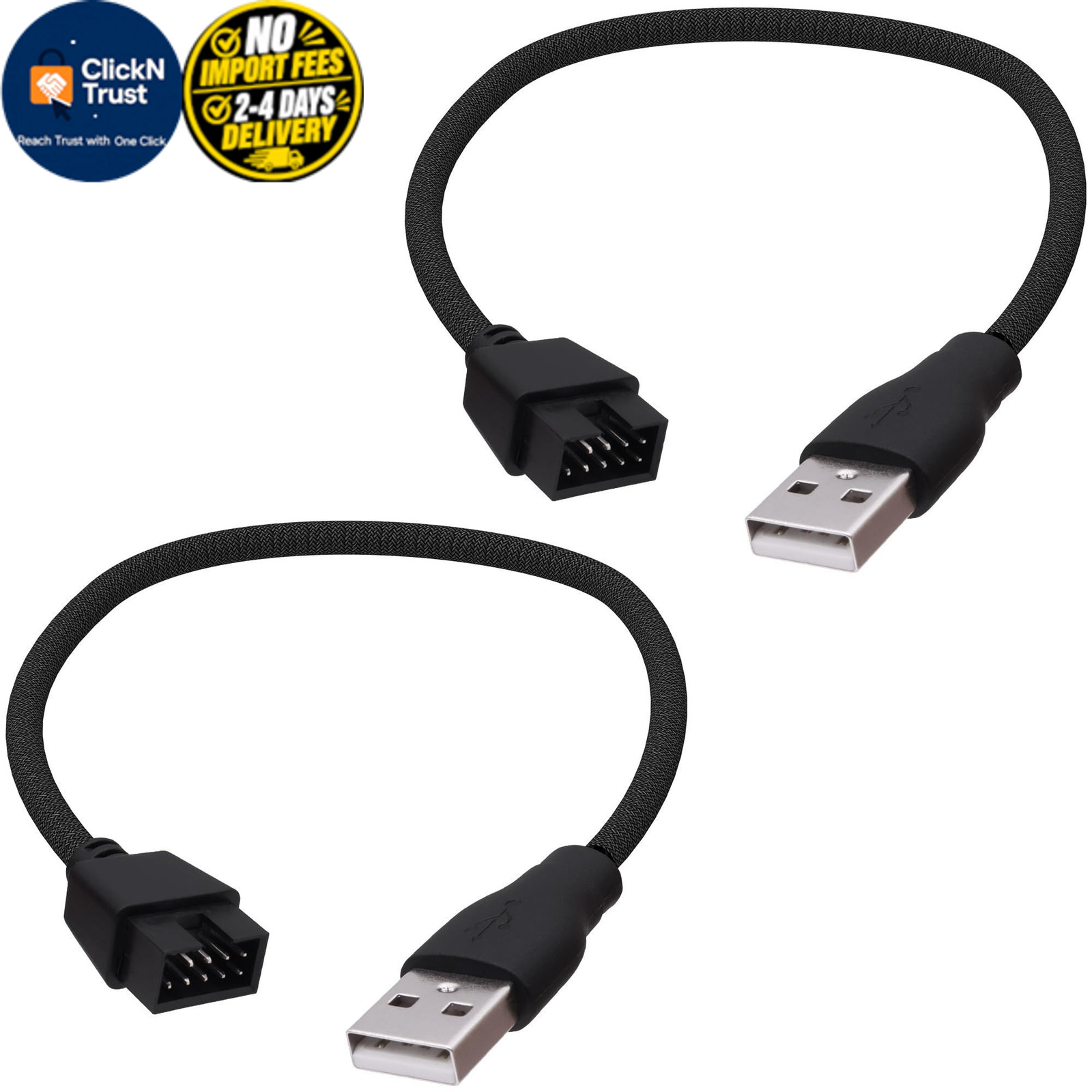 YARCHONN USB 2.0 to 9Pin Motherboard Header Adapter Extension 7.87 inches