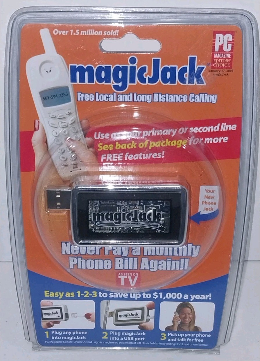 MagicJack USB Phone System A921 As Seen On TV Free Local & Long Distance Calling