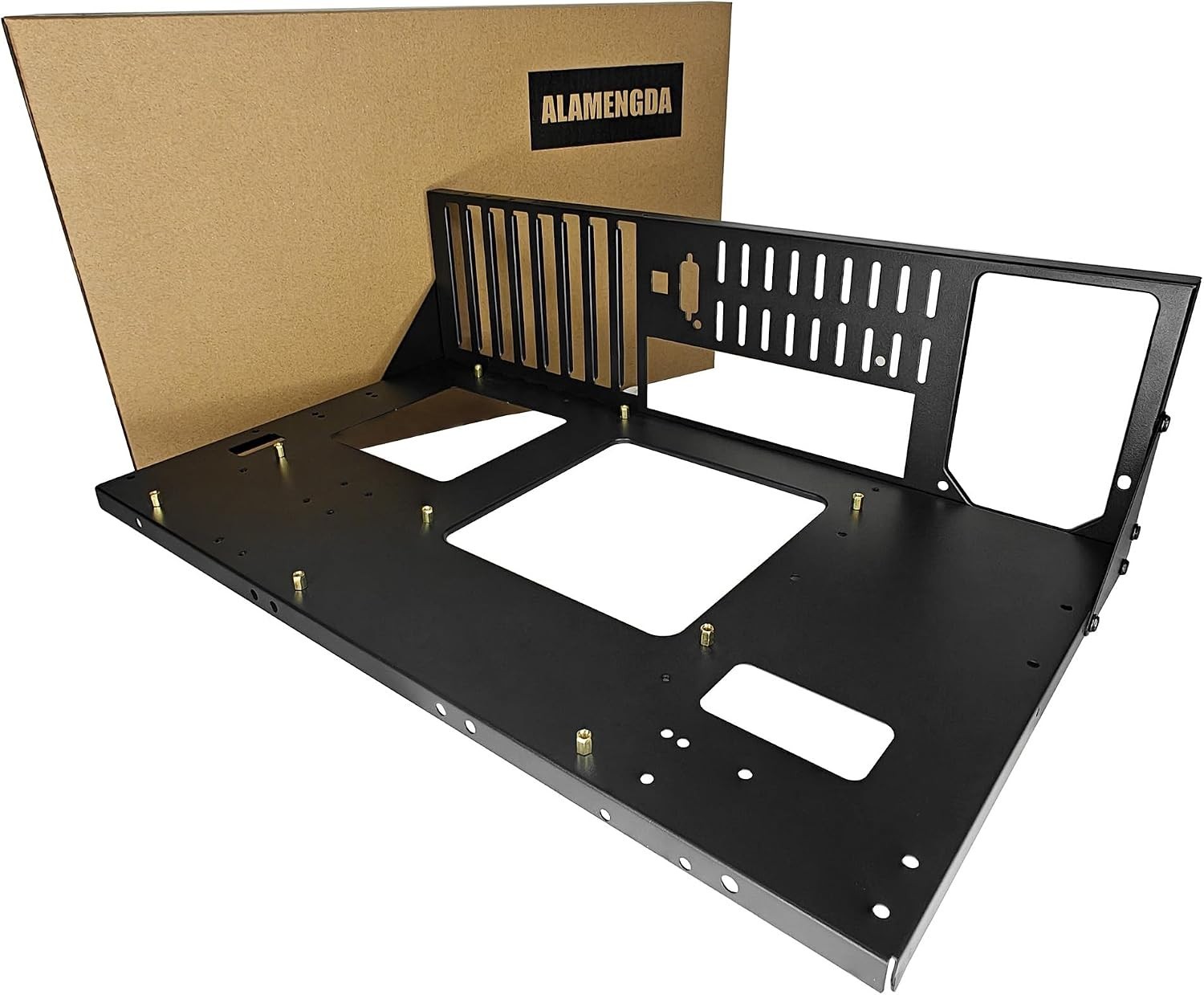 DIY Pc Test Bench, ATX Open Chassis Case Rack for ATX/M-ATX/ITX Black