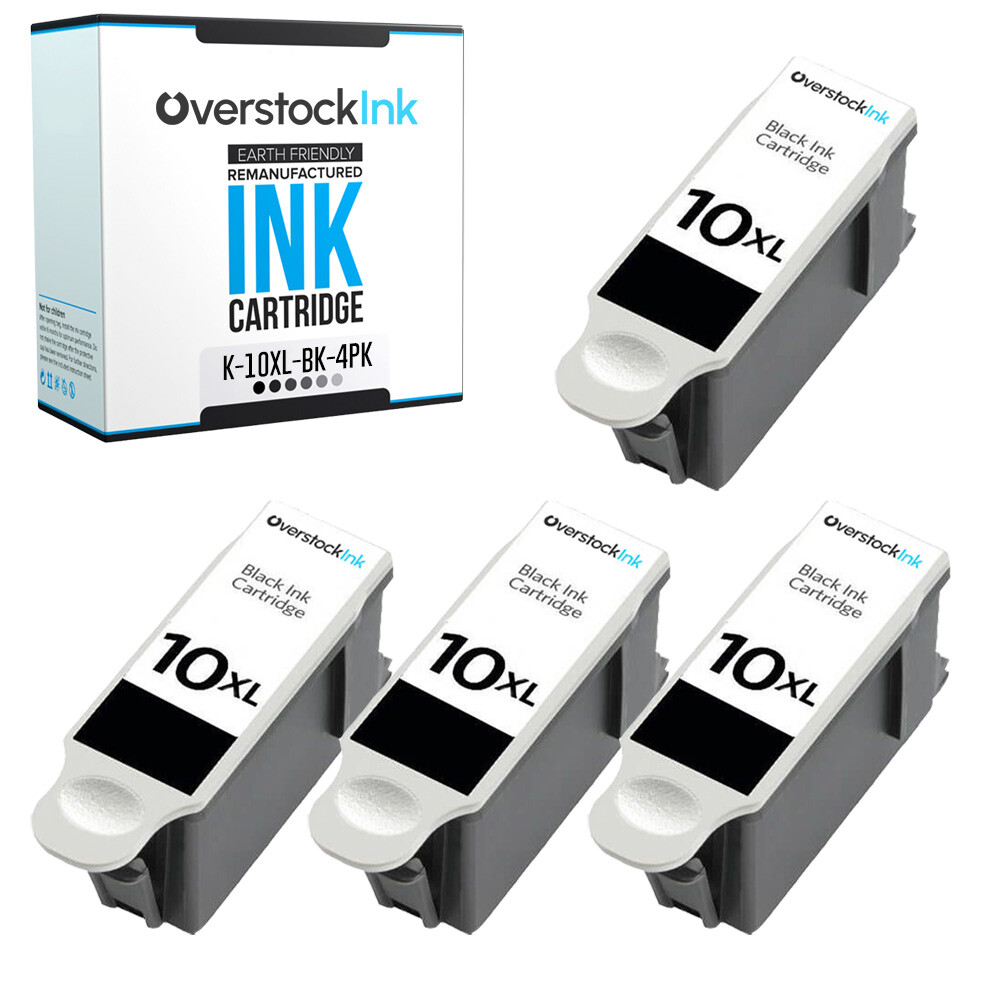 4PK Compatible OSI 10XL Printer Cartridges for Kodak ESP 7, 5250, 7200, 7250, 9