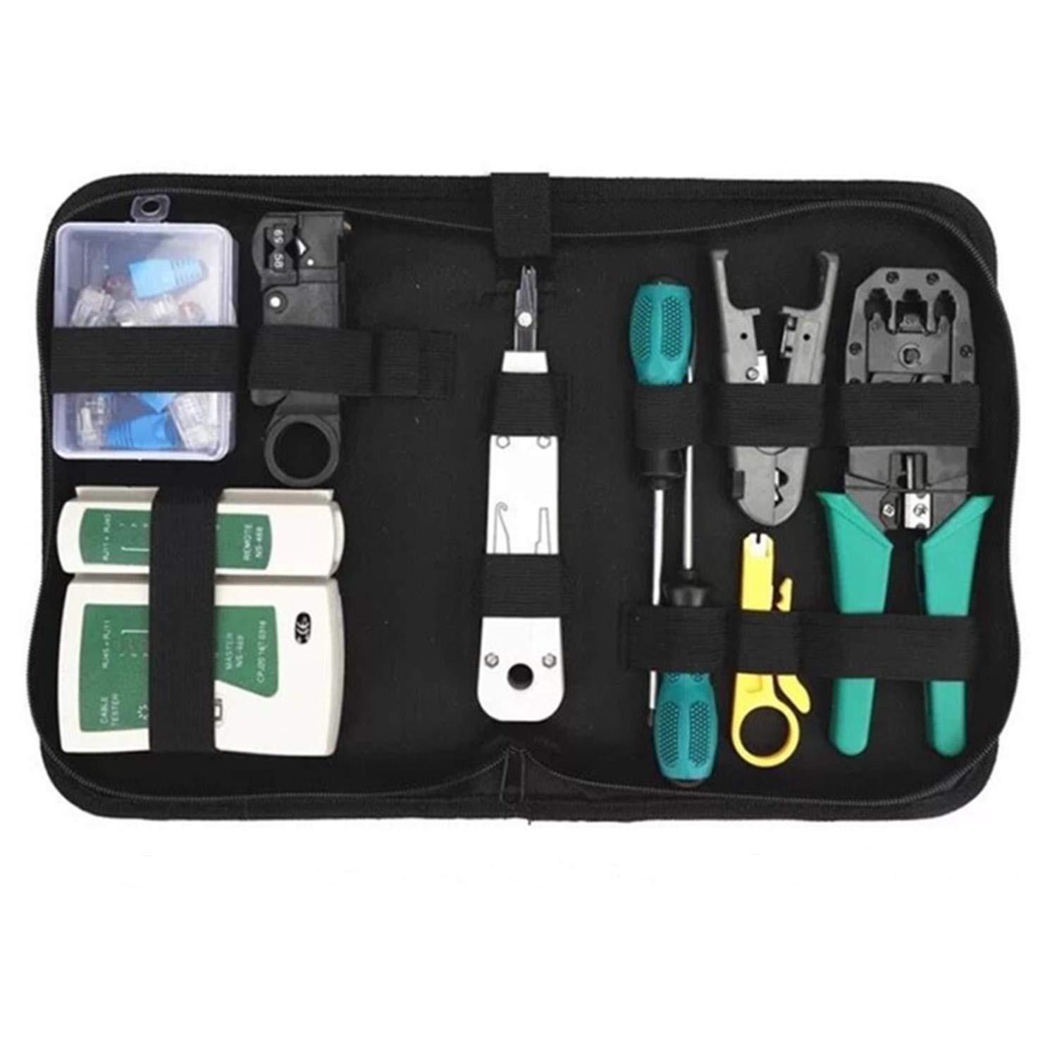 Gaobige 11-in-1 Network Tool Kit RJ45 Crimper Cable Tester Cat5 Cat5e Cat6