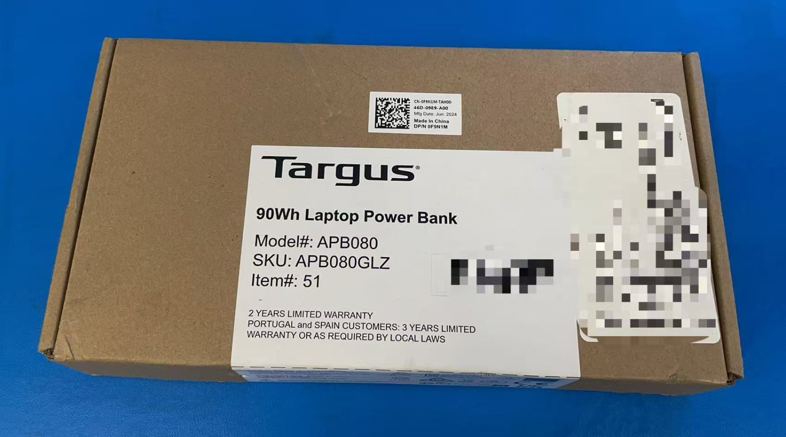 NEW Targus APB080 90Wh Laptop Portable Power Bank DELL PN F9N1M