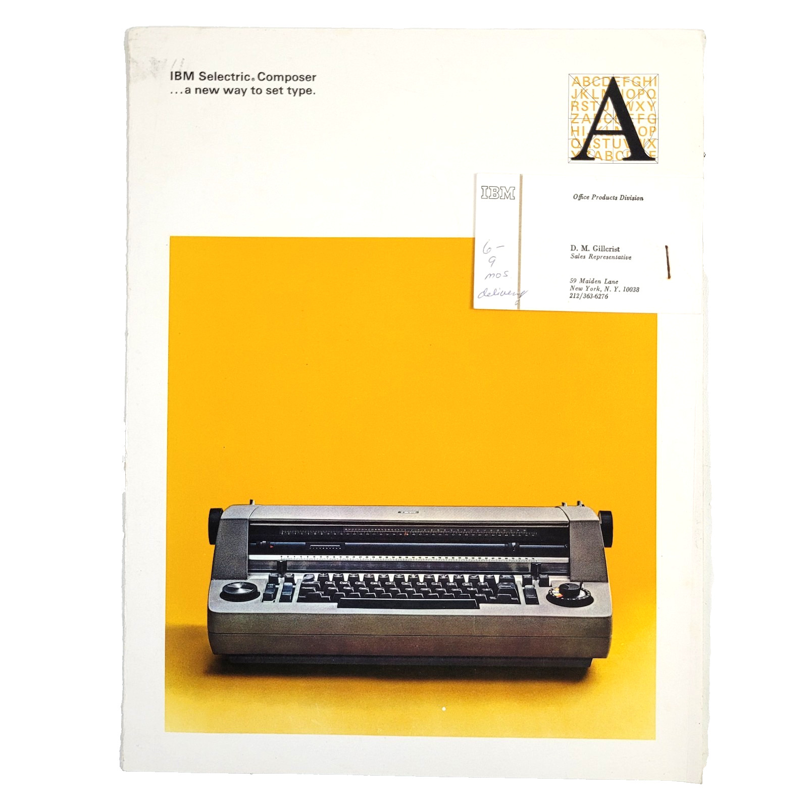 VTG 1961 Color IBM Selectric Composer Sales Brochure Impression Typography