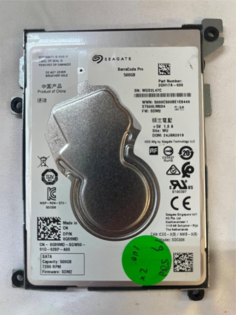 ST500LM034 Seagate 2GH17A 500GB 7.2K RPM 6Gb/s 2.5" SATA Laptop HDD Hard Drive