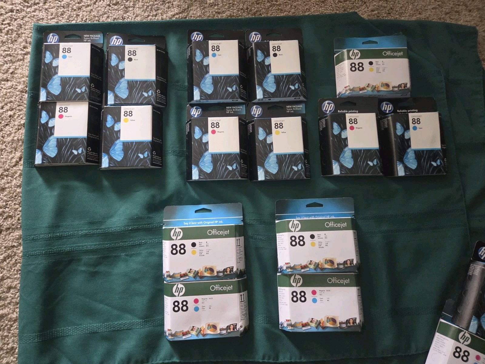 5 SETS 4 Pack New OEM HP 88 In Box black Color ink cartridges genuine Set Combo