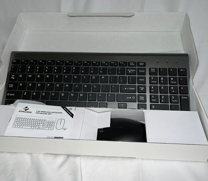 Joyaccess KB2US Graphite 2.4G Compact Wireless Keyboard And Mouse, New/ Open Box