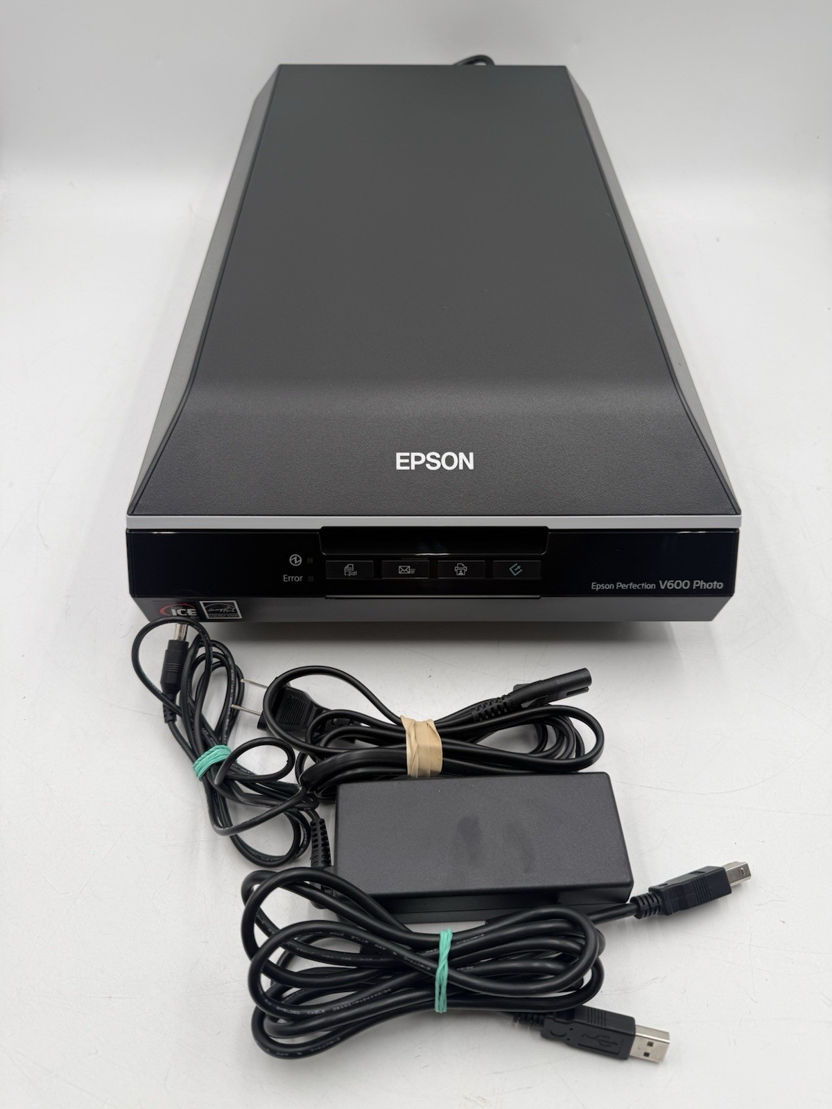 Epson Perfection V600 Photo Scanner W/ Power Supply Tested Working
