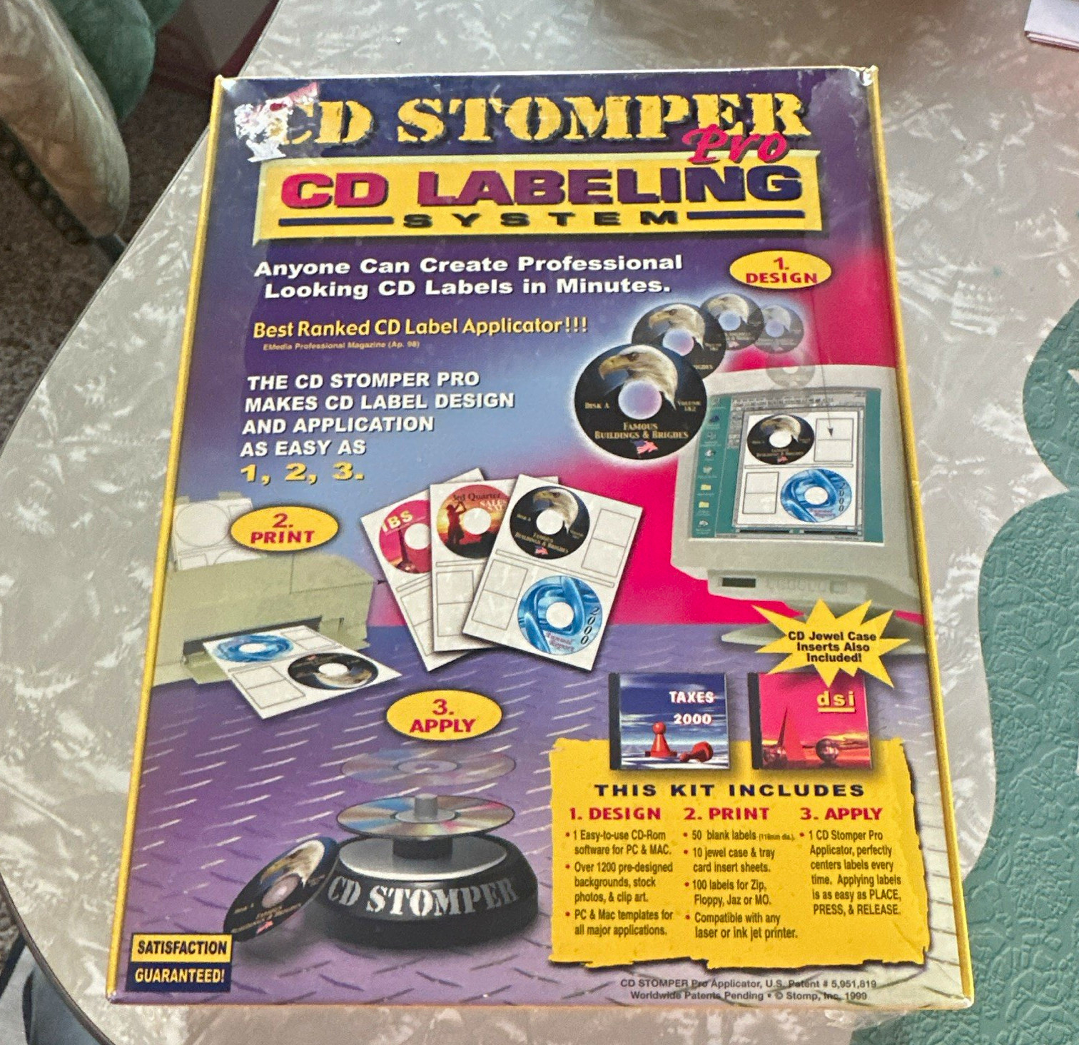 Stomp CD Stomper Pro CD Labeling System Kit CD-ROM for Windows 3.1-2000