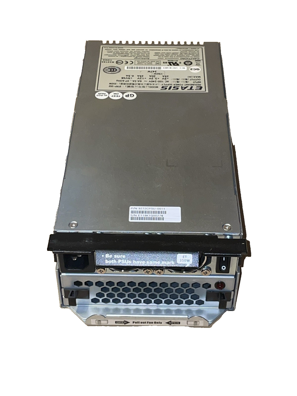 ETASIS IFRP-352 P/N:9272CPSU-0011 350WATT RPS Redundant Power Supply