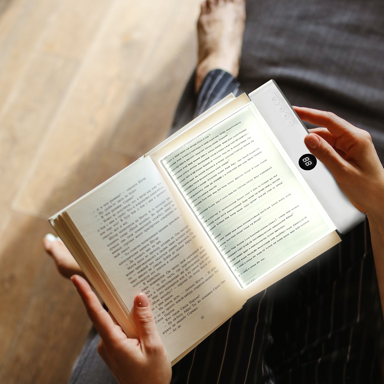 Rechargeable Book Light for Reading 3 Color Adjustable Brightness Timer