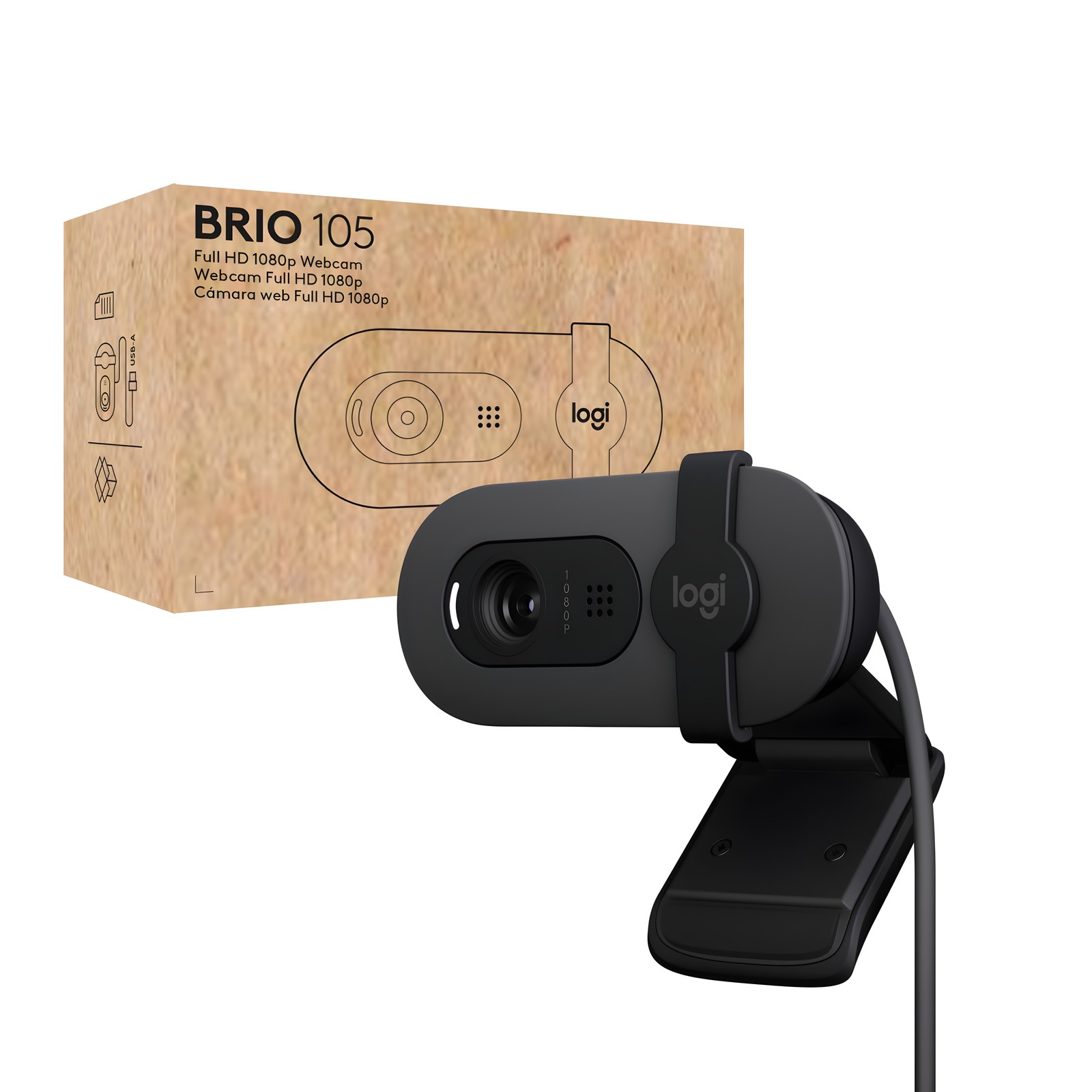 Logitech Brio 105 1080p USB Webcam