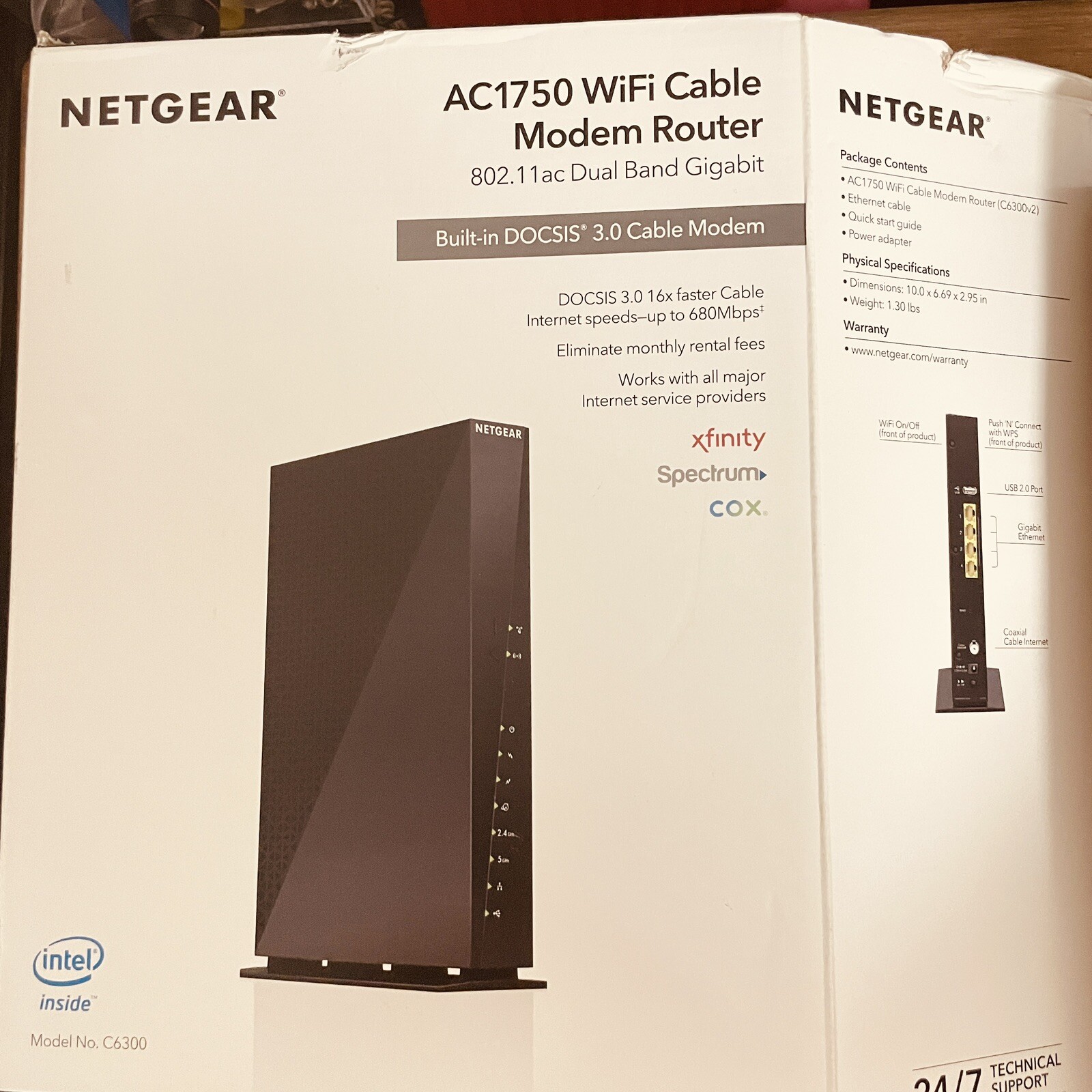 Netgear AC1750 Wifi Cable Modem Router DOCSIS 3.0 New In Box