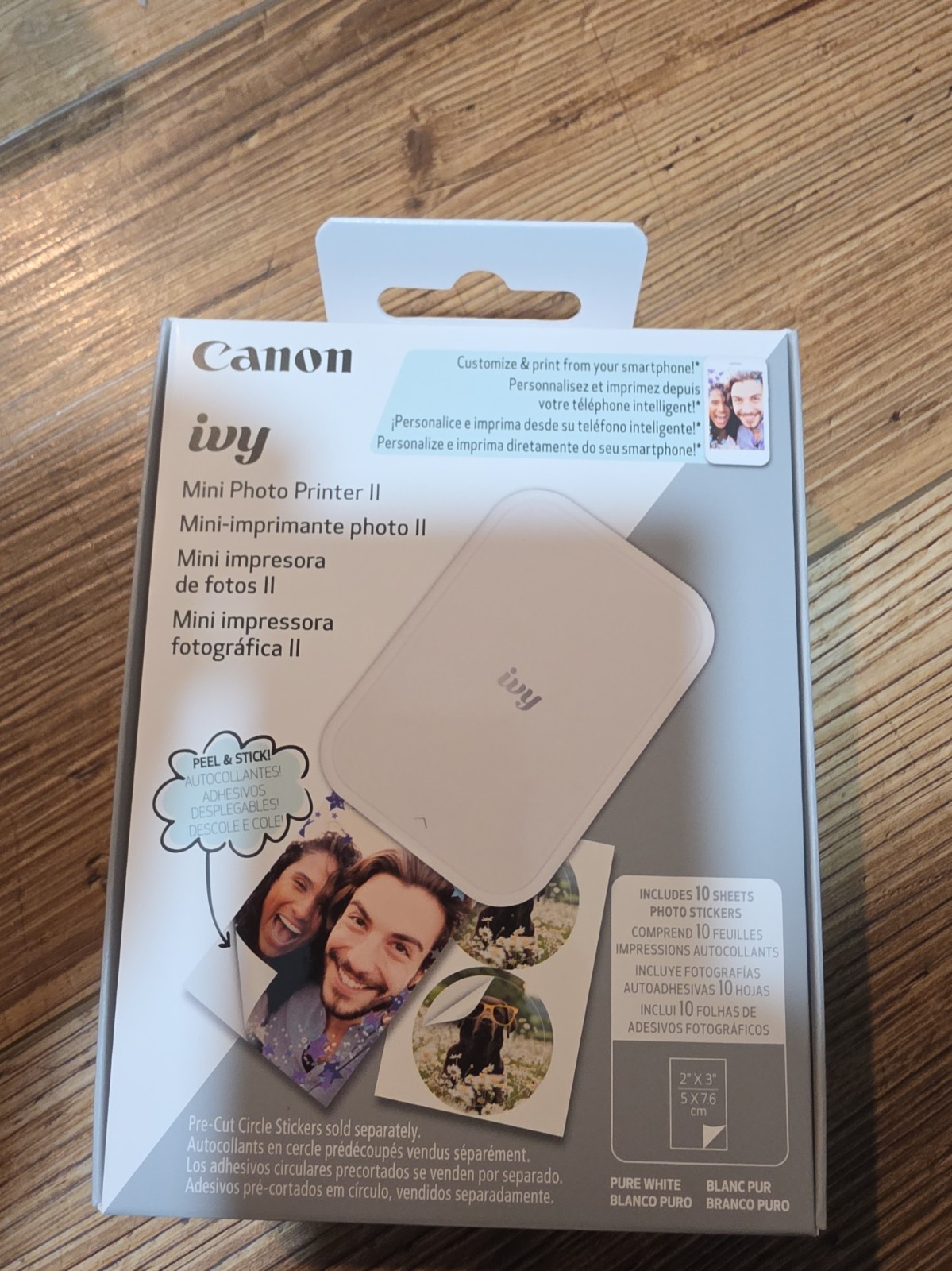 Brand New Canon 5452C018 IVY2 Mini Photo Printer 2nd Generation, Pure White