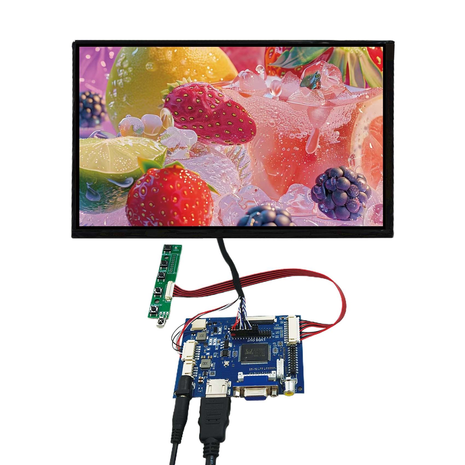 HD VGA AV CVBS LCD Controller Board 10.1" N101ICG 1280X800 400nit IPS LCD Screen