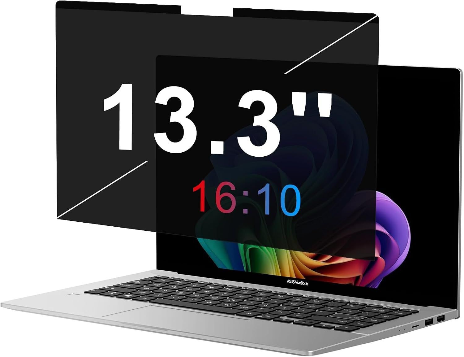 Magnetic Privacy Screen for 13.3 Inch Laptop, Anti-Spy Filter, Easy to Install