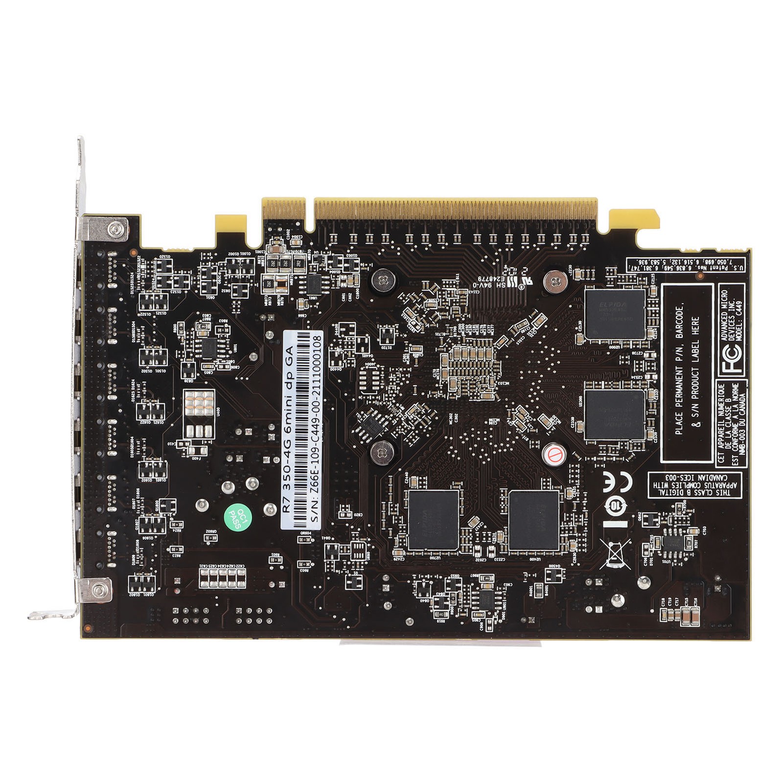 Graphics Card R7 350‑4G 6Mini GA Pink Six Screen Single Slot Graphics Ca PHVU