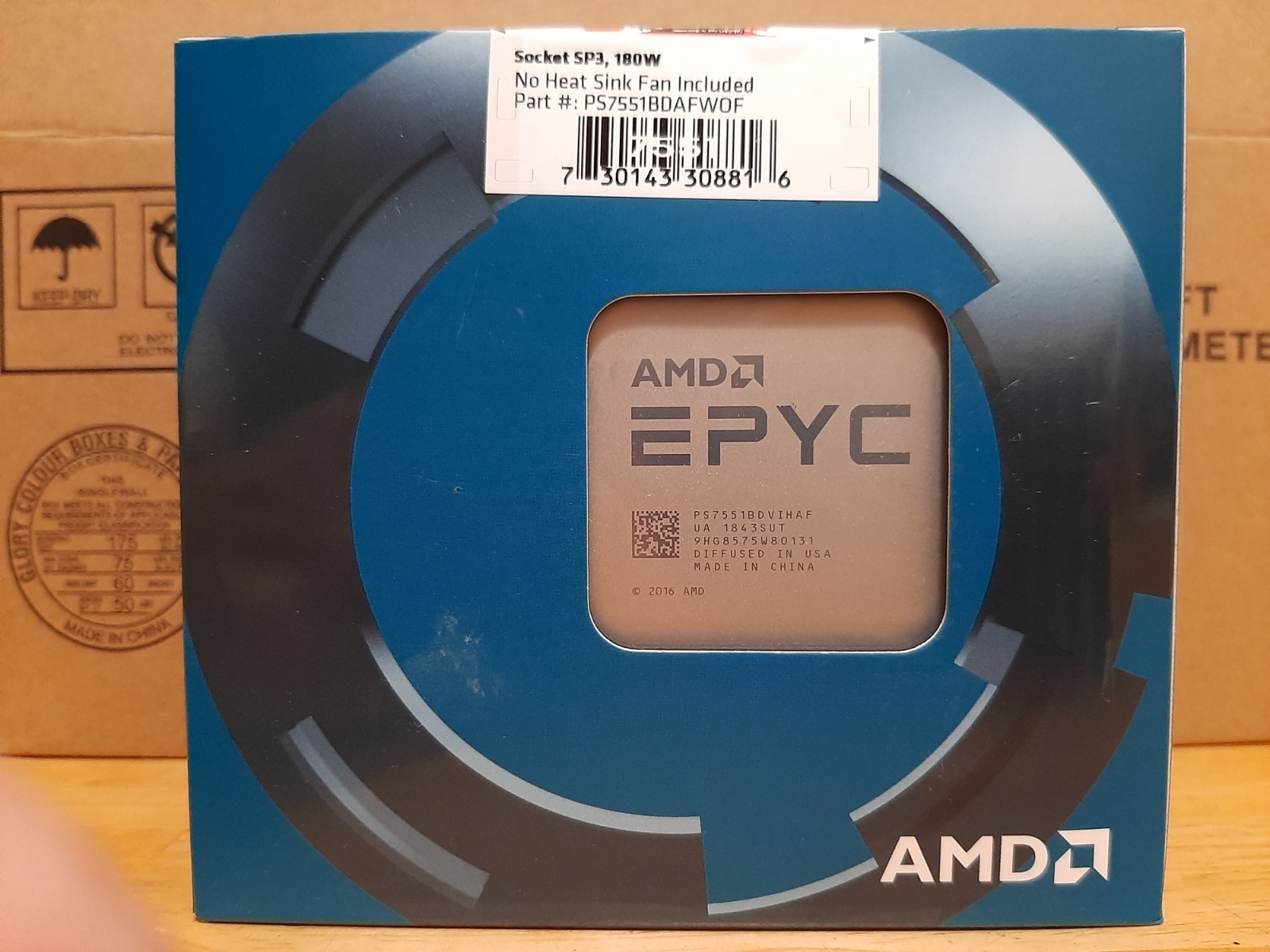 UnLOCKED SEALED NEW AMD EPYC 7551 32-Core CPU 2.0GHz Socket SP3 PS7551BDAFWOF