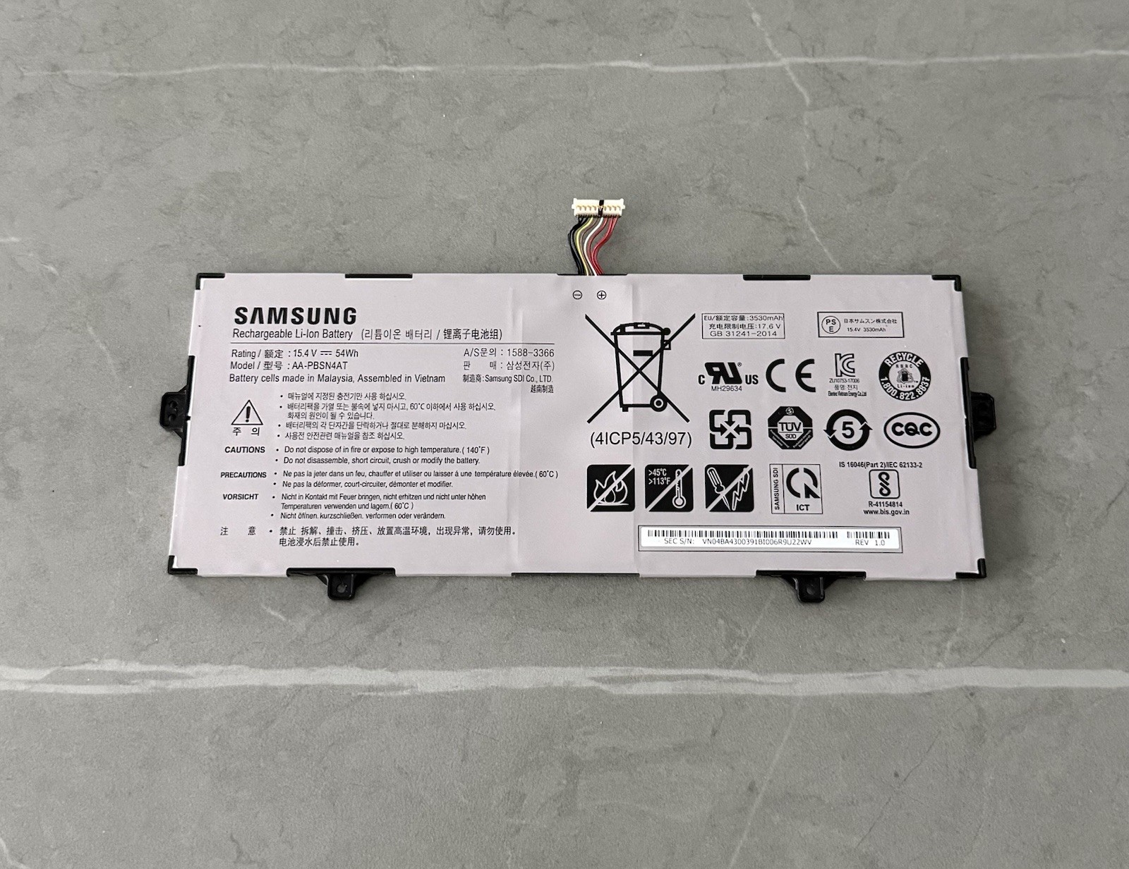 AA-PBSN4AT Samsung Galaxy Book NP750TDA Series Genuine Battery 15.4V 54Wh