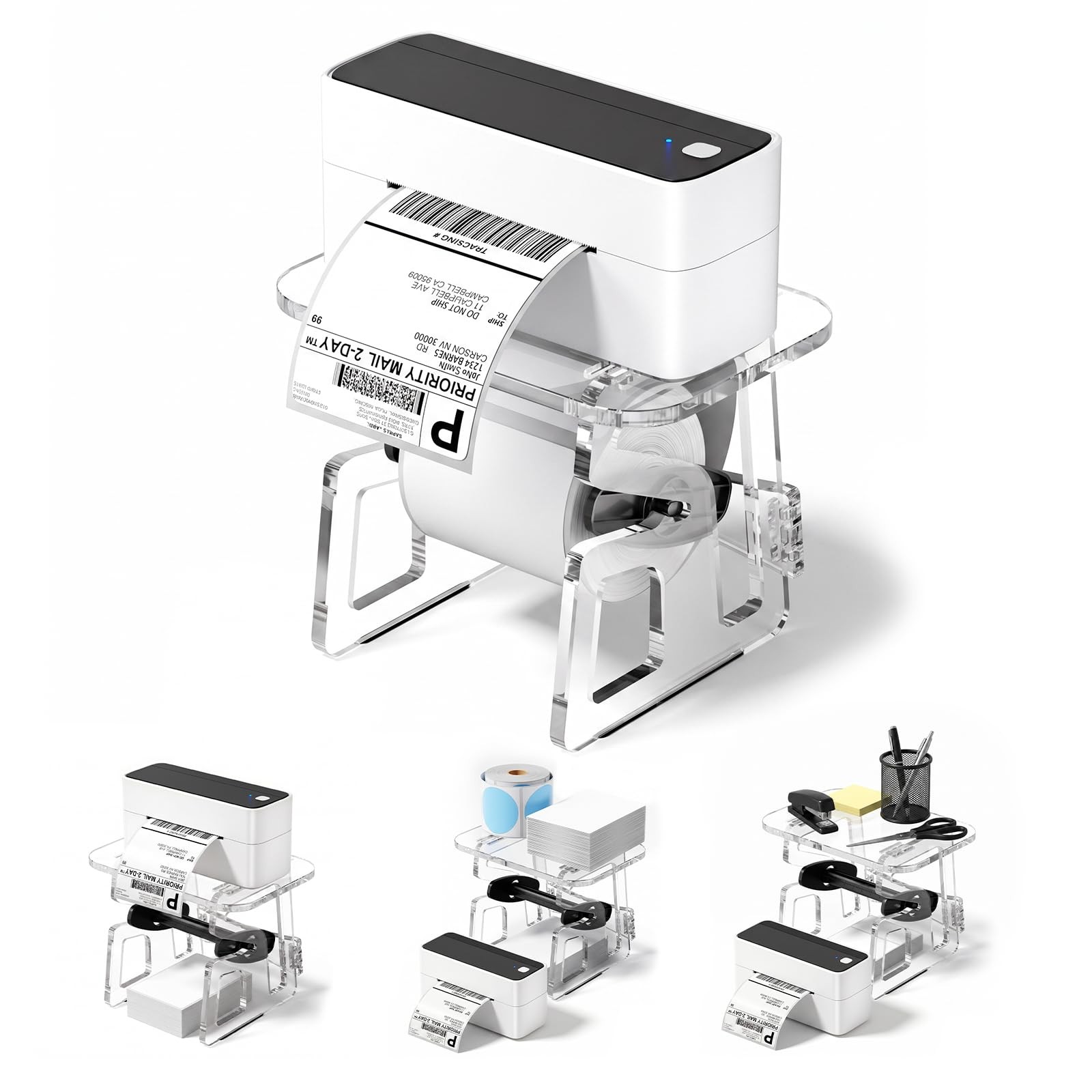 Phomemo Bluetooth Thermal Shipping Label Printer with Holder & 500pcs Label