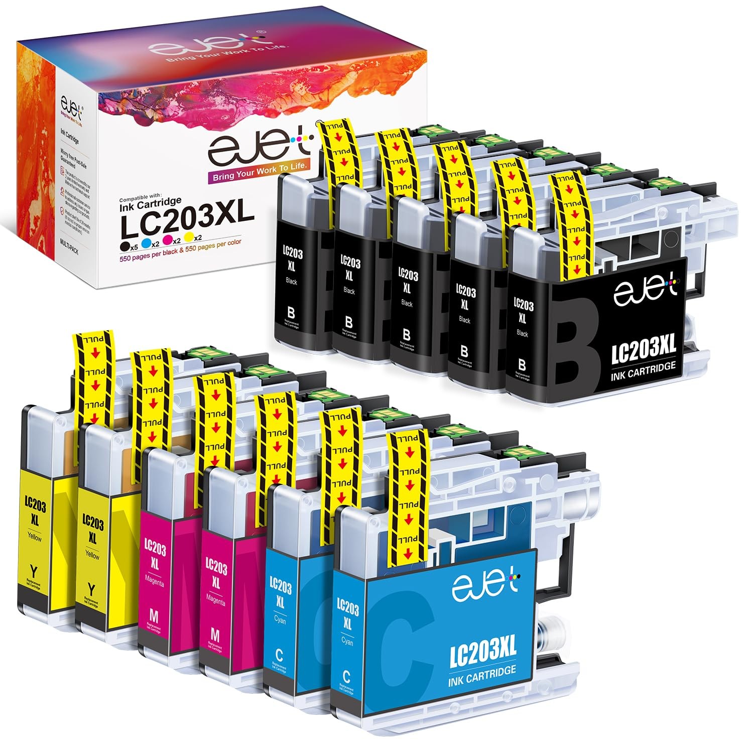 LC203XL LC201 Ink Cartridges for Brother LC203 Ink Cartridges LC203BK LC201XL...