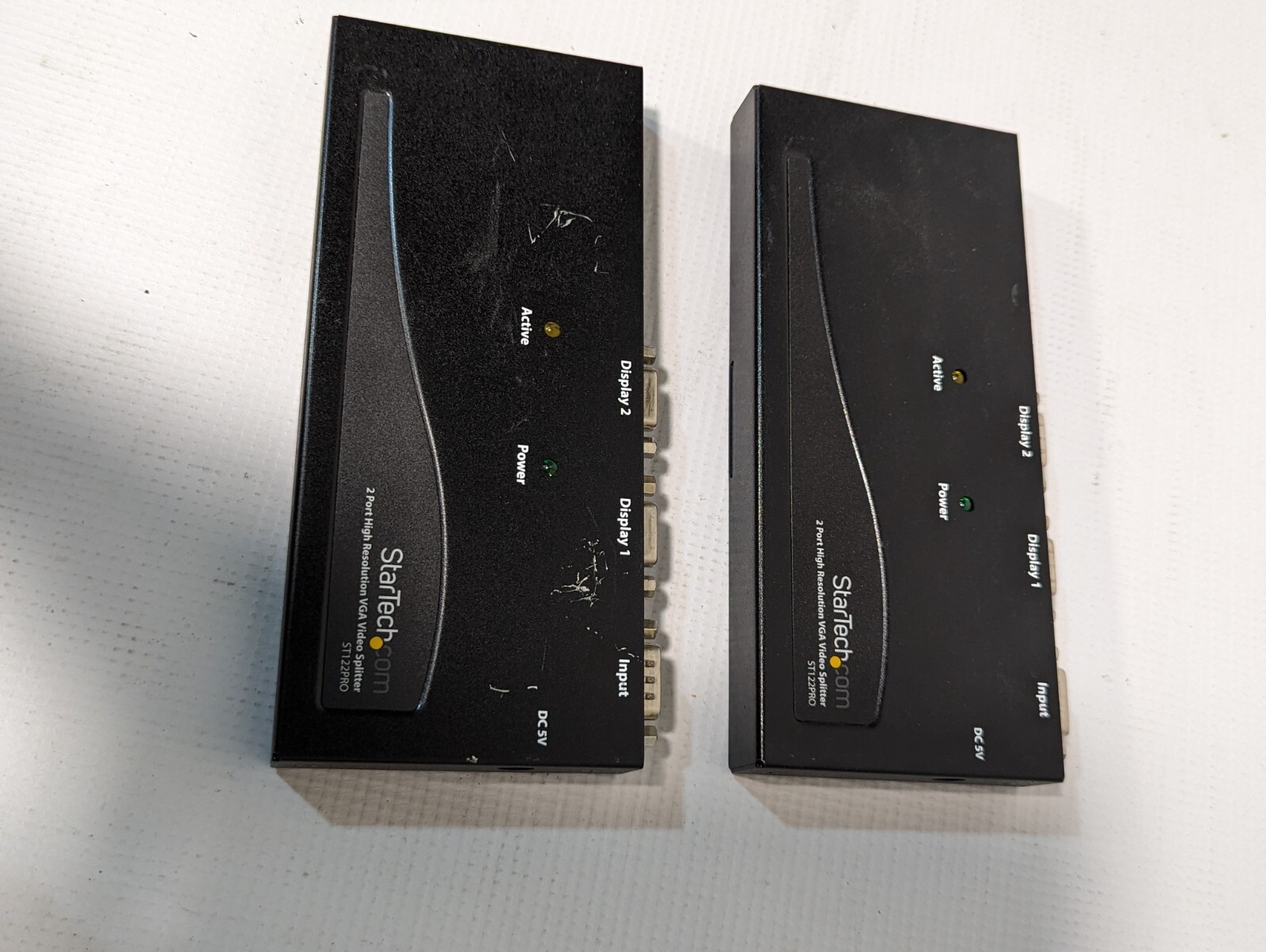 Lot of 2 StarTech ST122PRO 2 Port High Resolution VGA Video Splitter
