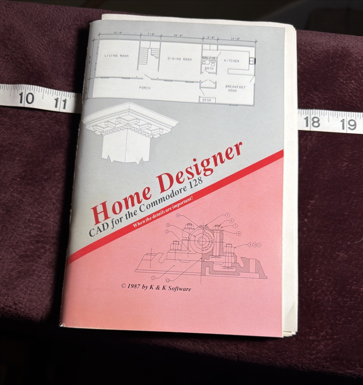 Vintage 1987 Home Designer  CAD For The Commodore 182 Manual By K&K Software