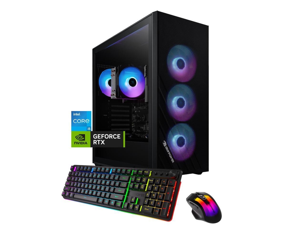 iBUYPOWER Scale Gaming PC Desktop Computer Intel Core i5 14400F CPU, NVIDIA GeFo
