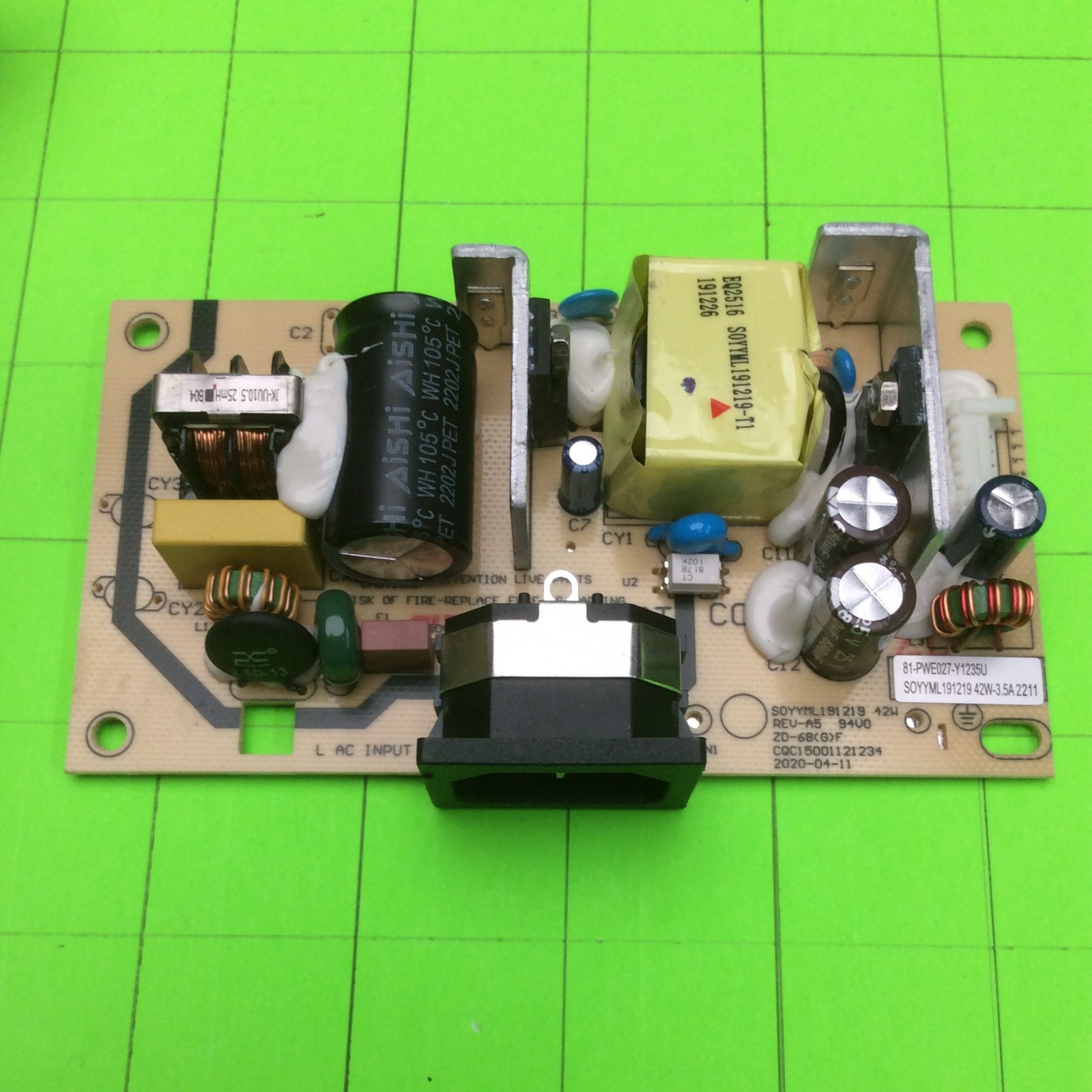 Acer KB272 Bi Monitor Main Power Board SOYYML191219 81-PWE027-Y1235U