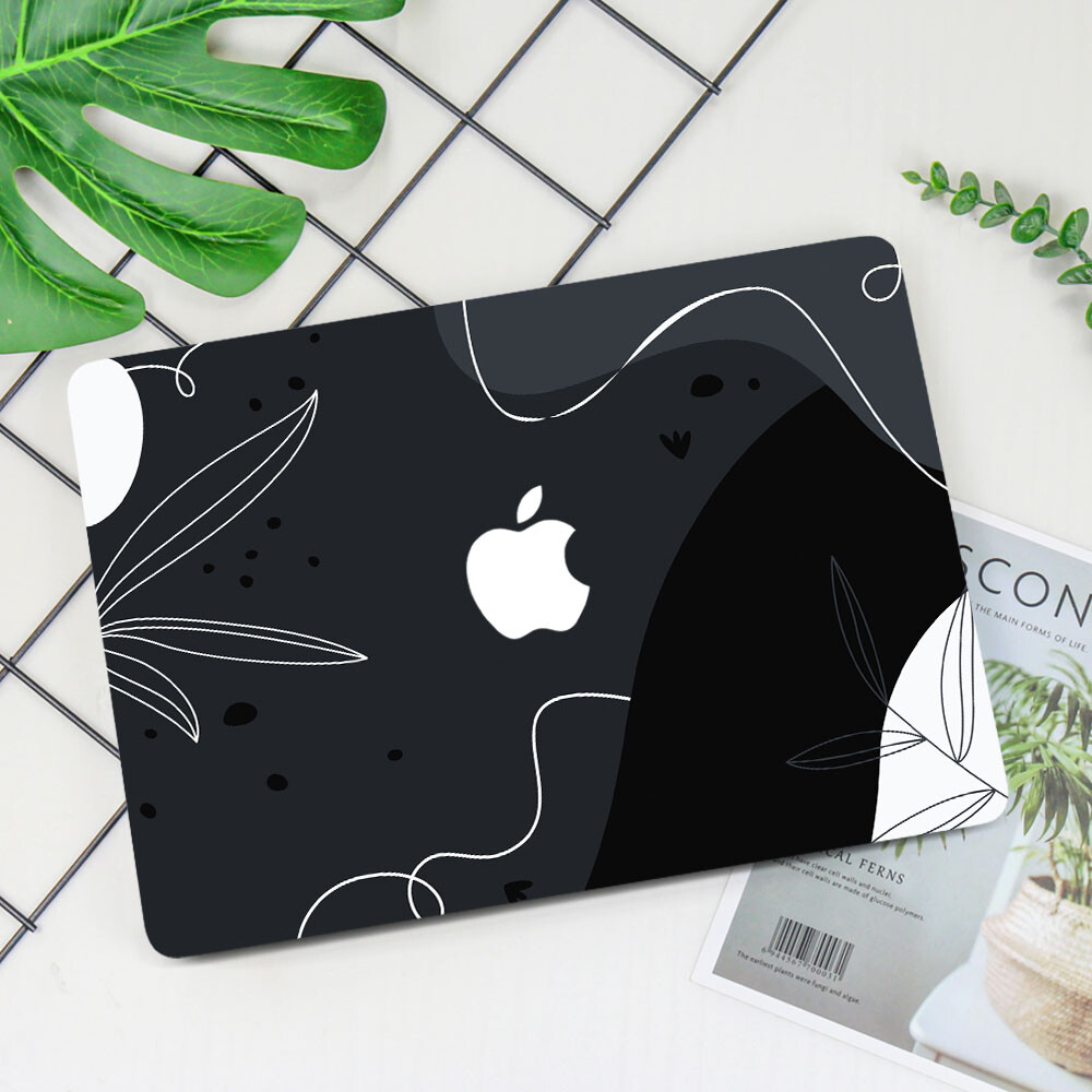 Abstract modern aesthetic background with leaves Macbook Pro 13 14 15 16 Air 13