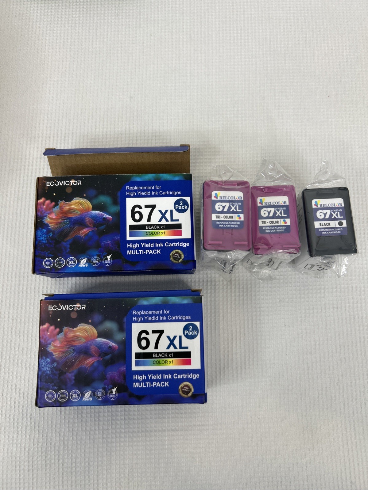 67XL Ink Cartridges New Mixed Lot