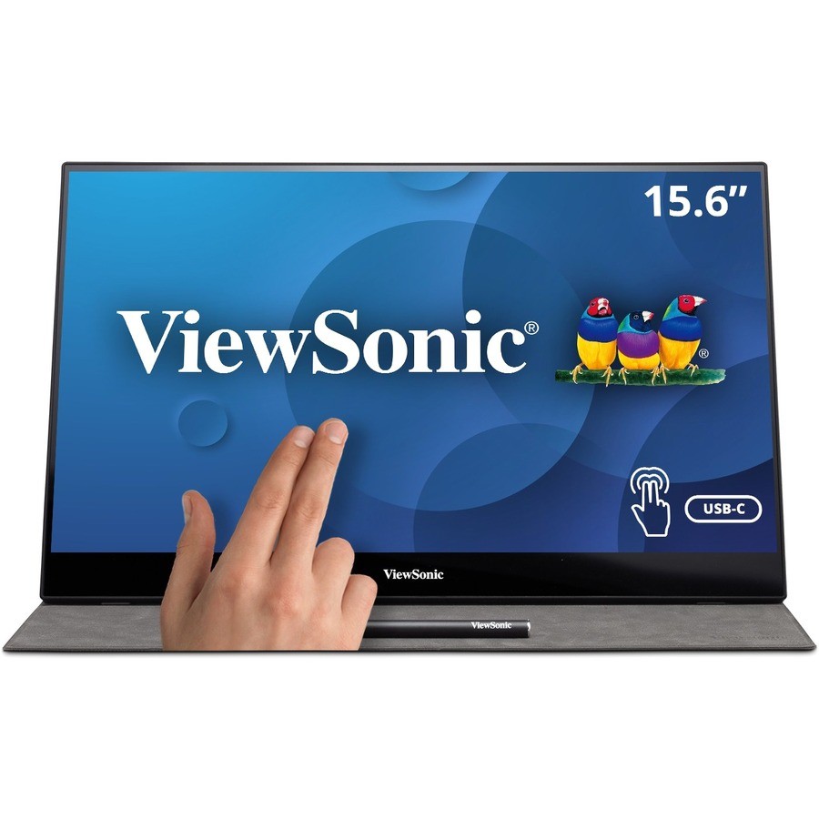 ViewSonic TD1655 15.6 Inch 1080p Touchscreen Portable Monitor, IPS Display for