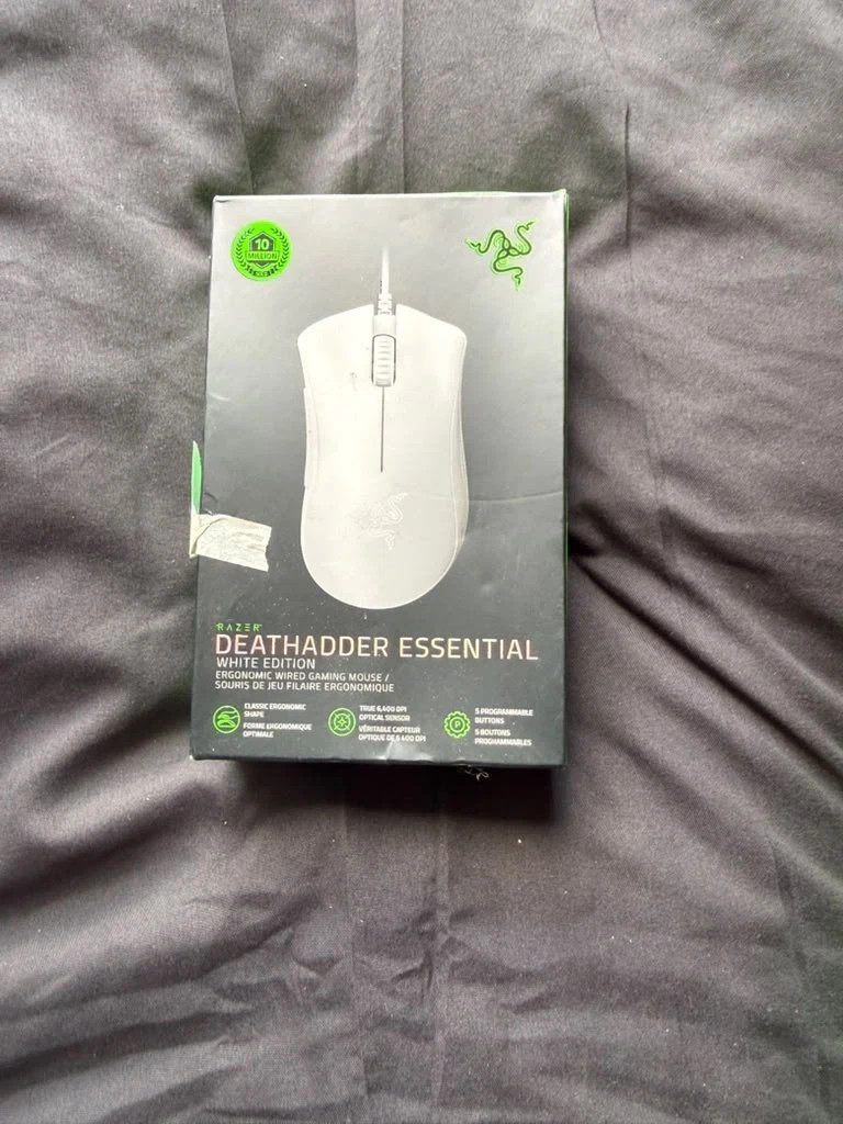 Razer DeathAdder Essential White Wired Gaming Mouse 6400 DPI 5 Button