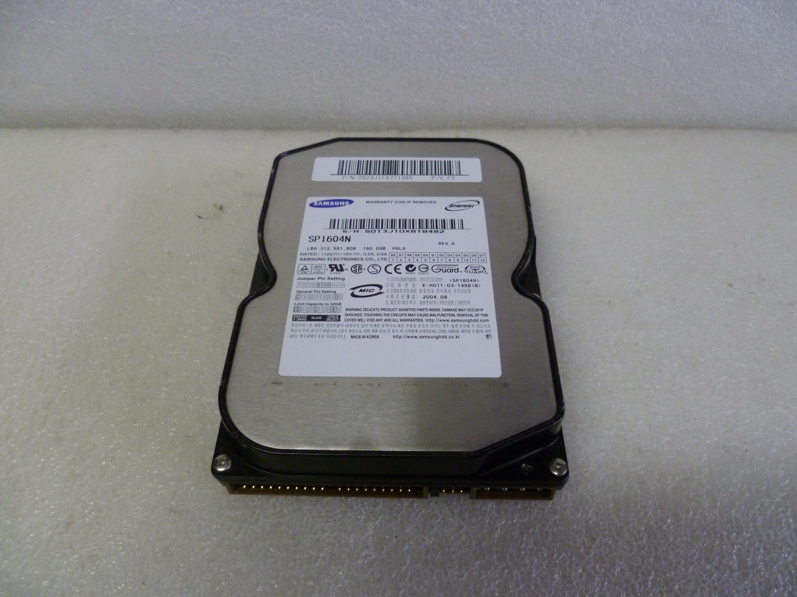 SAMSUNG SP1604N 160GB IDE DESKTOP HARD DRIVE