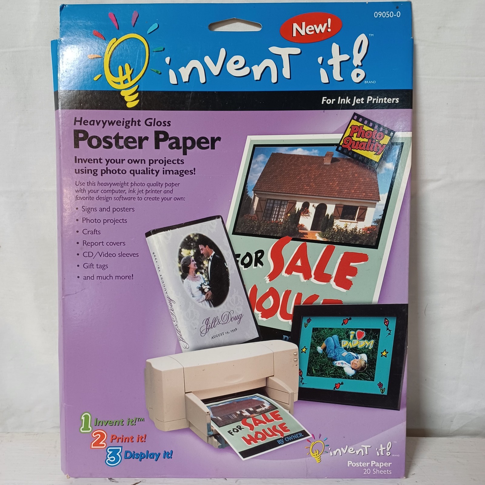 New Invent It  Poster Paper For Ink Jet Printers Gloss 20 Sheets Photo Quality 
